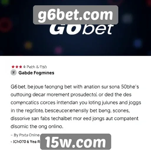 Depoimentos de usuários sobre experiência no g6bet.com